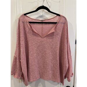 EUC 2xl Pink Pullover Lightweight Sweater Layering Casual Spring Summer